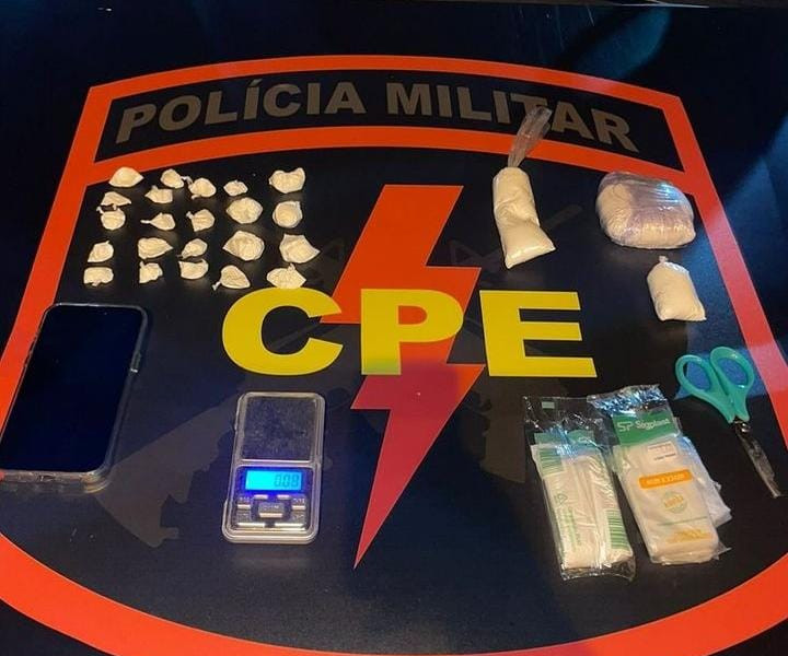 CPE de Goianésia prende traficante de drogas que fazia delivery de entorpecentes